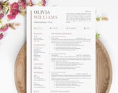 CV Template Word and Pages + Cover Letter Template | Resume Template Minimalist & Modern | Professional Resume | 1 and 2 Page Resume