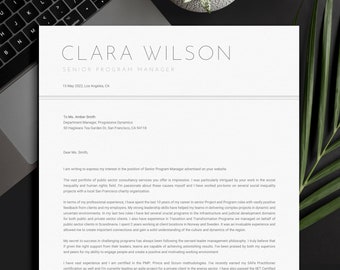 Cover Letter Template Google Docs, Microsoft Word, Mac Pages Including a Sample Letter | Motivation Letter | Job Application | Cover Page