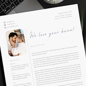Carta de oferta de comprador, carta de oferta de vivienda, oferta de casa, propuesta inmobiliaria, carta al vendedor - Editable, descarga instantánea