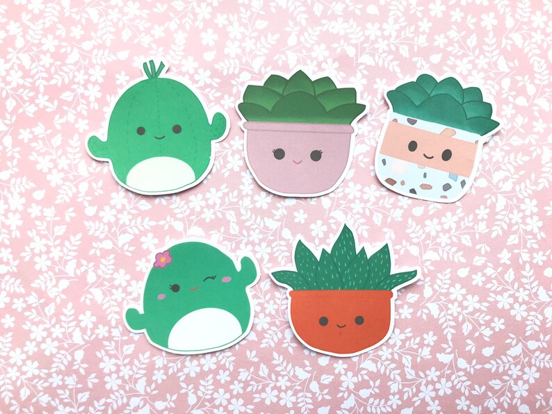 Squishmallow Stickers Succulent Squishmallow Succulents - Etsy