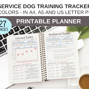 SERVICE DOG TRAINING log printable | Service Dog Handler | Service Dog Training | Dog Training Printable | Instant Digital Download