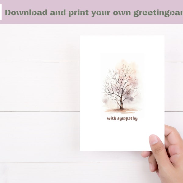 Printable sympathy Postcards: Instant Download to lift someone's spirits