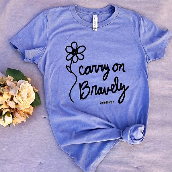 Saint Zelie Women's T-shirt / Carry on bravely shirt / Catholic Women Gift