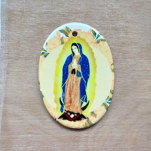 Our Lady of Guadalupe ceramic ornament - Catholic Christmas gift