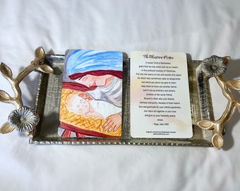 Christmas party favors Employee Christmas gift Christmas Prayer Card The Nativity Scene