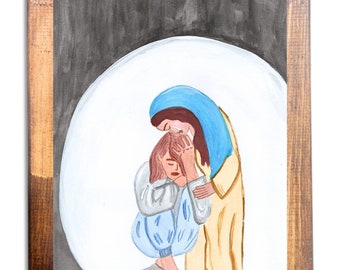 Mary's light, Holy Mary Wall Art, Mother Mary Art, Catholic Painting, Catholic Picture