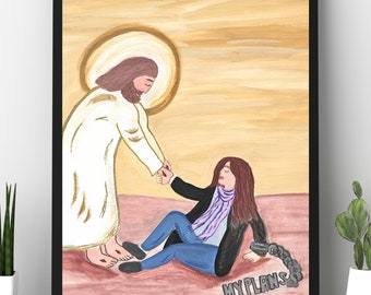 His Plan is Better - Jesus Christ Wall Art, Jesus Christ Art, Jesus Christ Painting, Jesus Picture