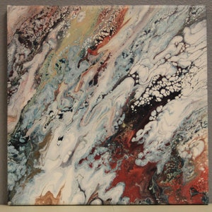 Acrylic Dutch Pour Painting, Original Fluid Art