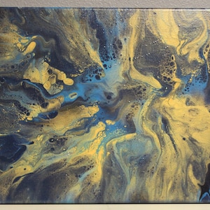 Acrylic Dutch Pour Painting, Original Fluid Art
