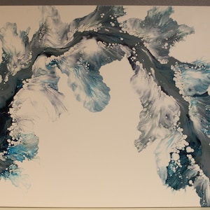 Acrylic Dutch Pour Painting, Original Fluid Art