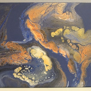 Acrylic Dutch Pour Painting, Original Fluid Art