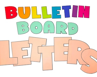 Bold Printable Bulletin Board Letters - Classroom Decor - Bulletin Board Ideas - Classroom Decorations - Printable Classroom Decor
