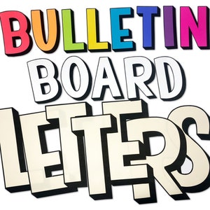 3D afdrukbare Bulletin Board Letters - klas decor - Bulletin Board ideeën - klas decoraties - afdrukbare klas decor