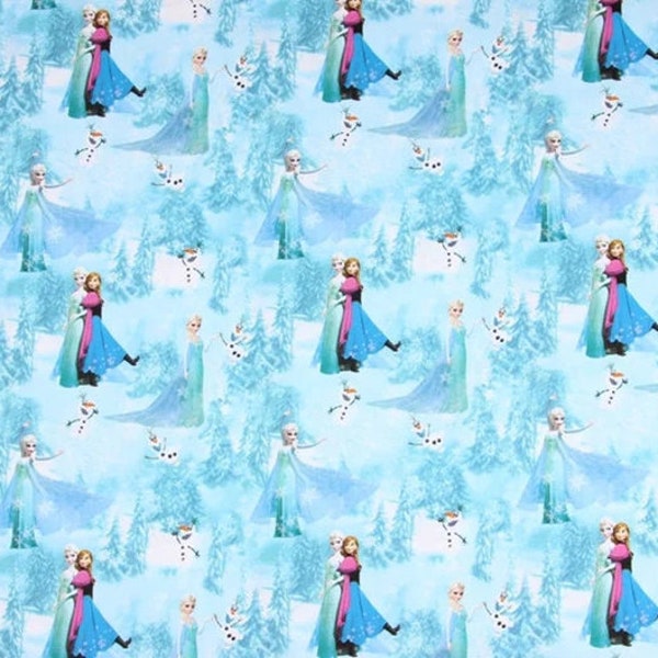 Frozen Fabric Elsa Anna Fabric Snow Queen Anime Cartoon Cotton Fabric By The Half Yard