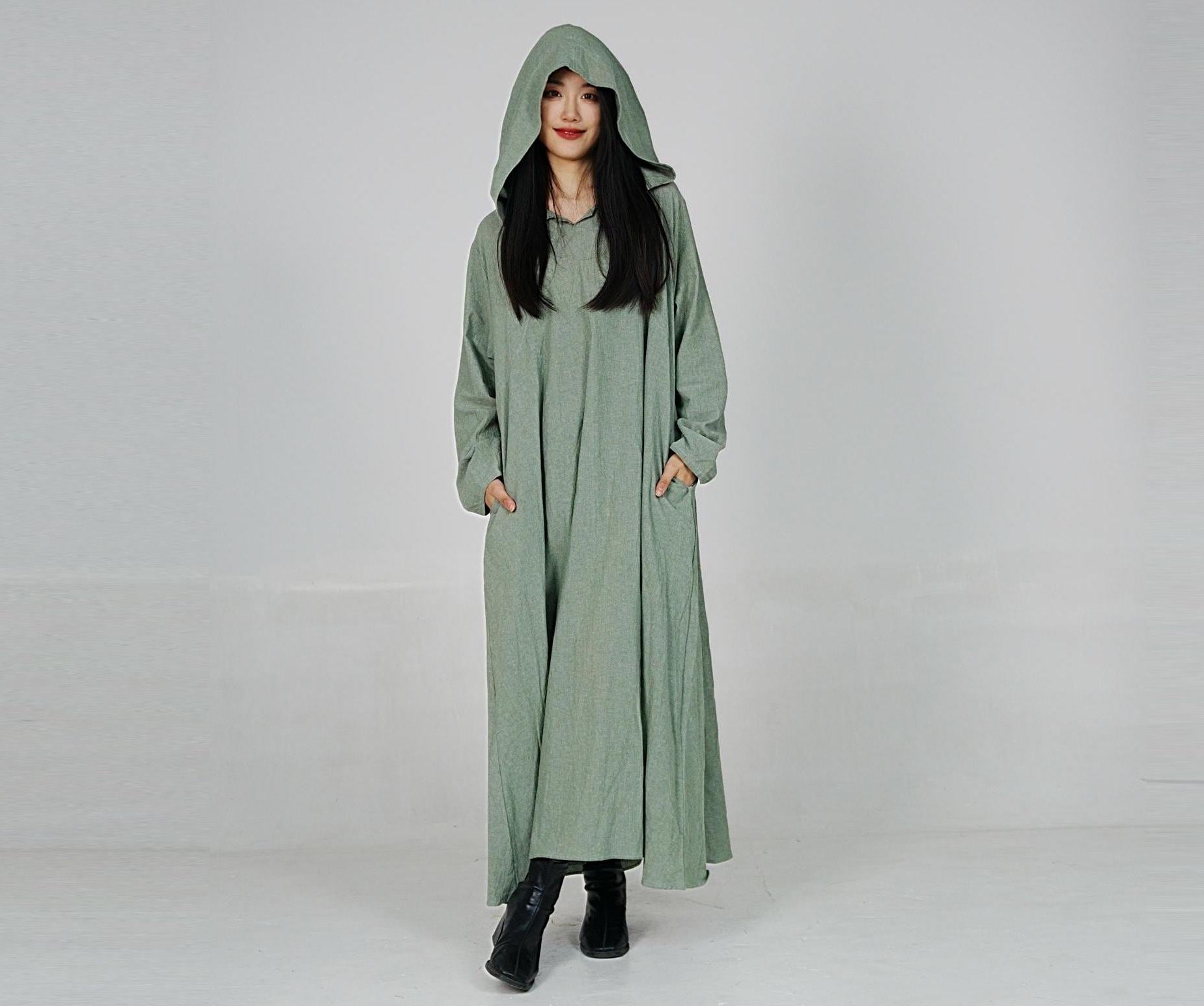 chinese dress ladies Maxi linen dress AGRA in White