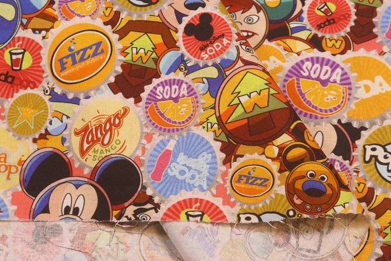 Mickey Minnie Mouse Fabric Anime Cartoon Cotton Fabric By The Half Yard image 4