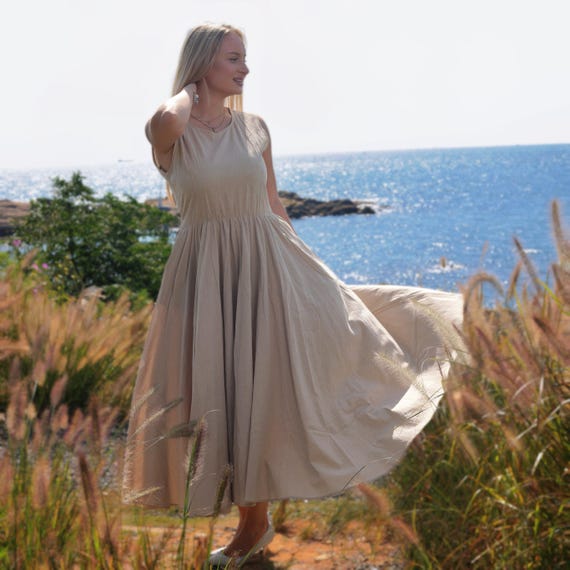 oversized sleeveless dress Oversized striped shirt dress for women
