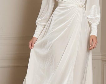 abstract print long sleeve dress Abstract Print Long Sleeve Maternity Maxi Dress (Clearance)