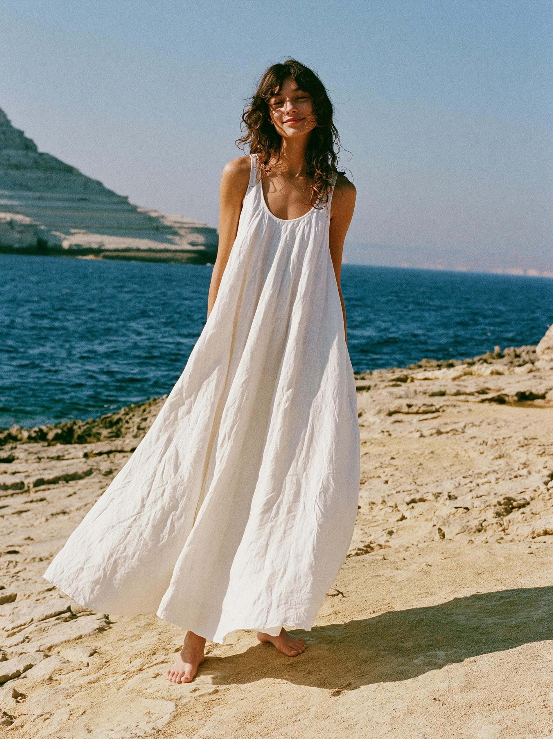 oversized boho dress Care Instructions Machine wash AfterpayDay26 B183016 Long High-Neck Lace Color:Oxford Blue Stripe