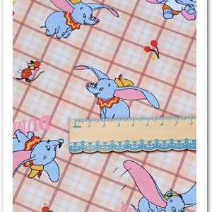 Dumbo Fabric Anime Cartoon Cotton Fabric By The Half Yard image 3