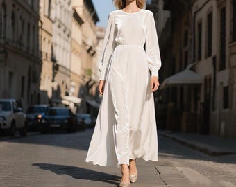 white velvet maxi dress Avery Long Cami Dress in White