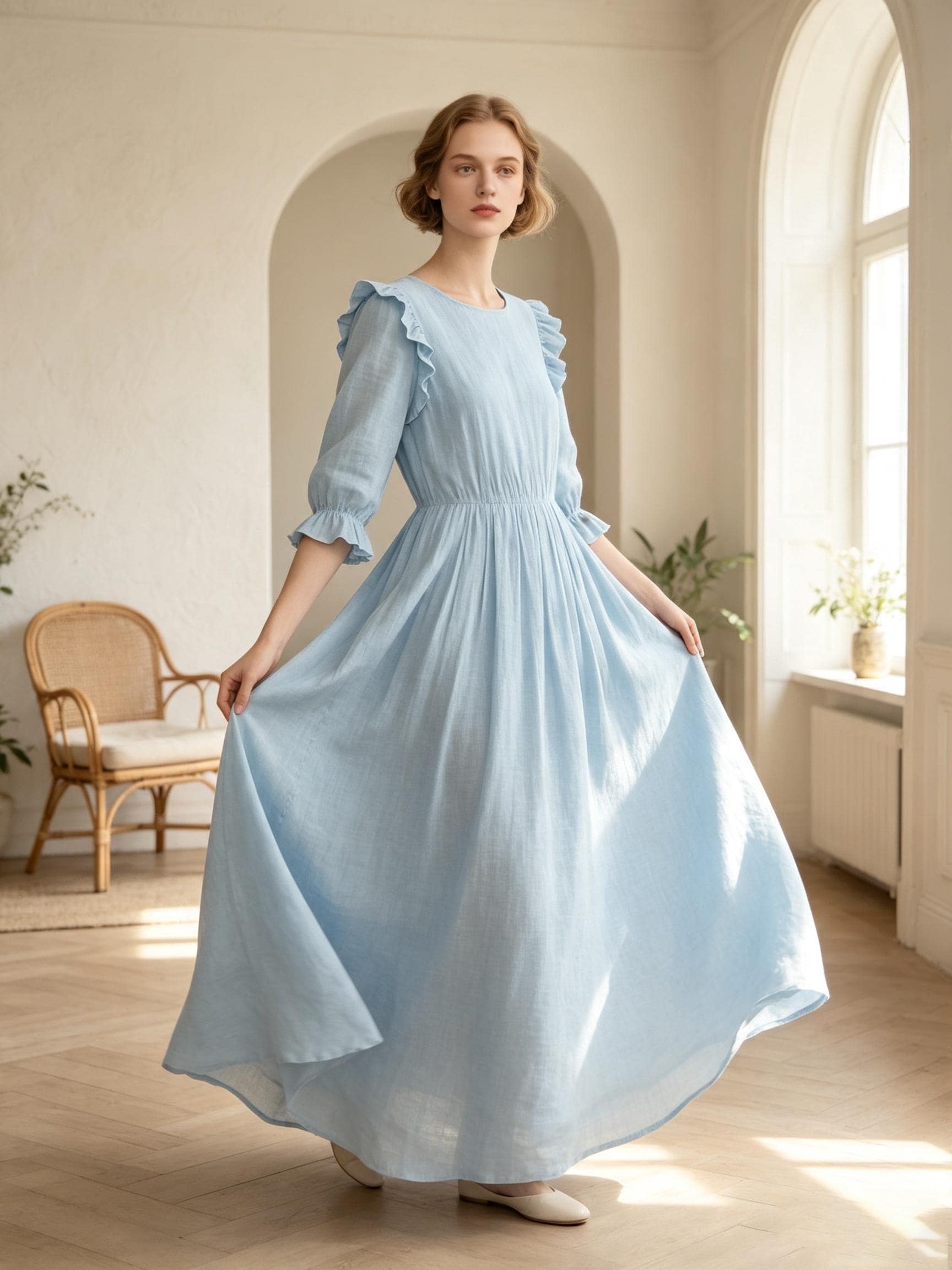 etsy blue wedding dress Vintage Velvet Short Sleeve Dress romantic tulle dress Core Colors:Moroccan Red made for outdoor brides