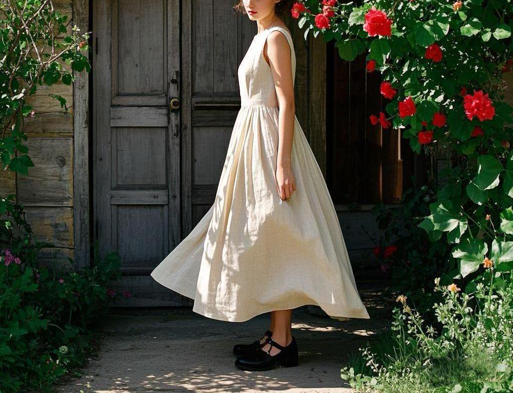 flowy summer dress women PRETTYGARDEN Womens Summer Puff Short Sleeve Maxi Dress Square Neck Sm main image 0