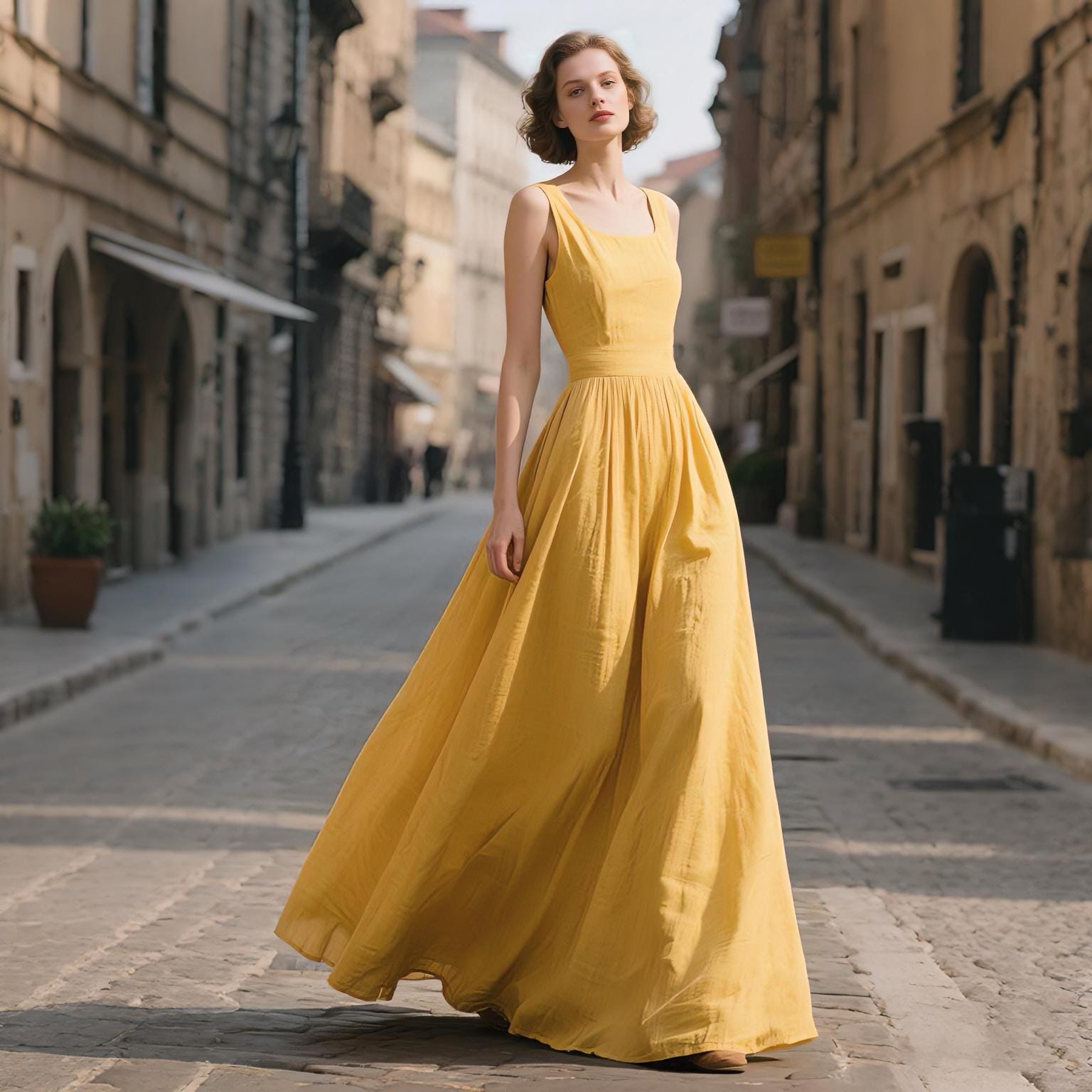 Yellow Elegant Dress