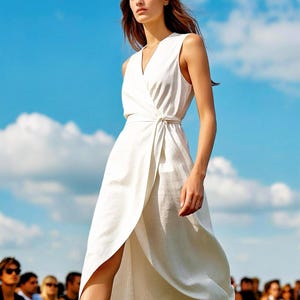 Cottagecore White Dress Maxi Sleeveless - Etsy