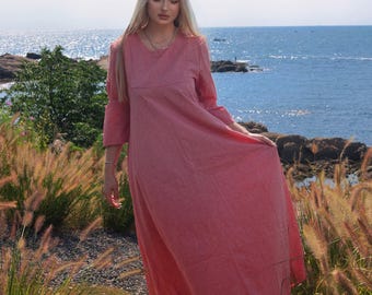 Linen Elegance: Modest Church Dress With Long Sleeves, Full Skirt, and  Pockets - Available in 10+ Colors for Every Season - Etsy