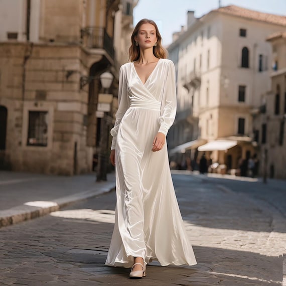 ivory evening dress Primavera Couture 4531 Long Formal Fitted Evening Prom Dress
