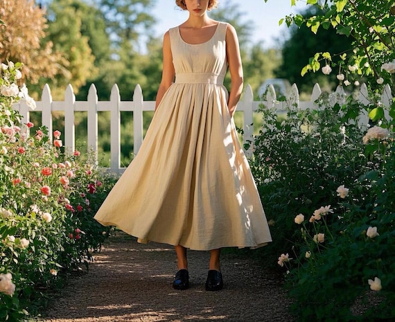green emerald velvet dress Womens Summer Maxi Sundress Sleeveless Smocked Tiered Tank A-Line Dresses  Casual Loose Plain Swing Beach Dress Beige at Amazon Women's Clothing store