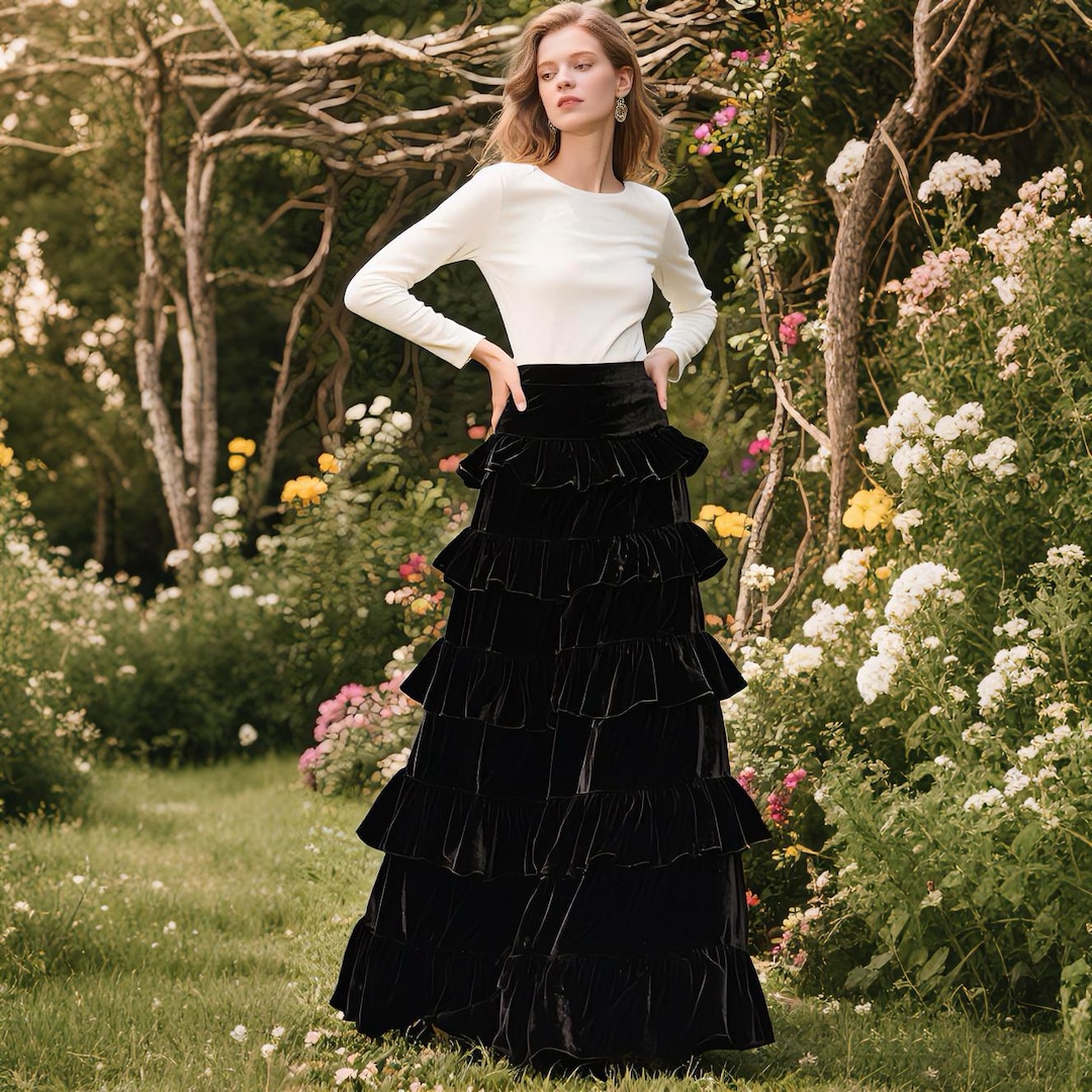 スカート ENOF velvet long skirt ENOF（イナフ）の「velvet long skirt（スカート）」 - WEAR