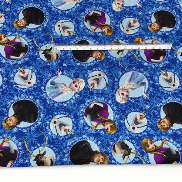 Frozen Fabric Elsa Anna Fabric Snow Queen Anime Cartoon Cotton Fabric By The Half Yard