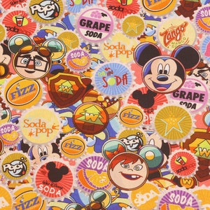 Mickey Minnie Mouse Fabric Anime Cartoon Cotton Fabric By The Half Yard image 1