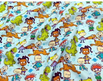 Rugrats Fabric 90’s Anime Cartoon Cotton Fabric By The Half Yard