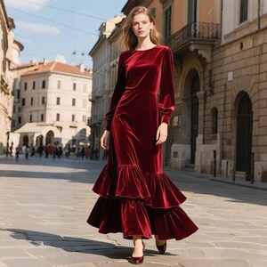 sachin and babi light blue dress Reddress Sweet and Spicy Red Dress Velvet Holiday Size S