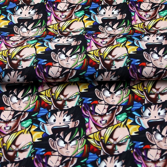Sun Wukong Fabric Japanese Anime Cartoon Cotton Fabric By The Etsy Ireland