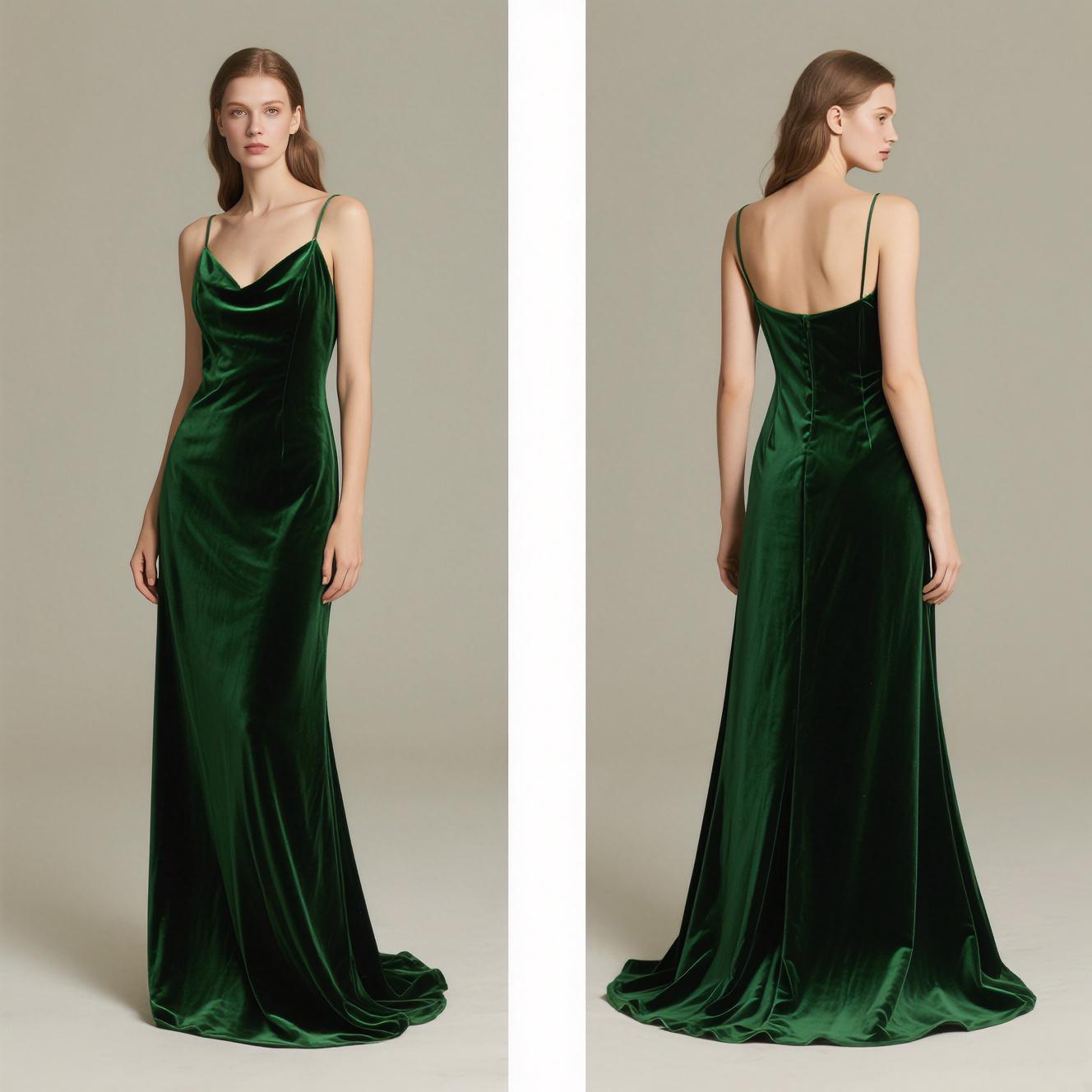 Dark Green Formal Dress - Etsy