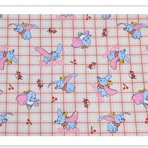 Dumbo Fabric Anime Cartoon Cotton Fabric By The Half Yard image 1