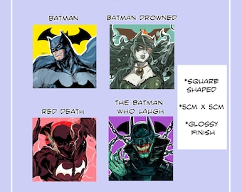 The Batmen Square Pin Badge