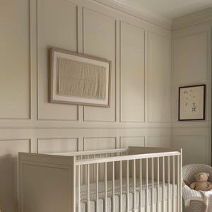 Wainscoting Kit - Nursery Wall Molding - DIY Accent Wall - Pre-cut Wall ...