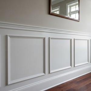 Half Wall Molding , Wainscoting Kit, (1" or 1.57") Easy to Install Wall Panels