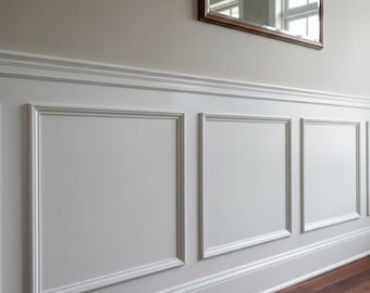 Half Wall Molding , Wainscoting Kit, (1" or 1.57") Easy to Install Wall Panels