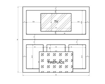 Custom Made Design- TV Unit Wall Molding - Wall Molding Kit Ready Made to Order