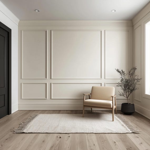 DIY Wainscoting Kit , Wall Molding Package - ready to assemble Wall Trim Set , Bespoke Panels