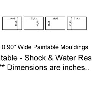 Half Wall Wainscoting Kit , Ready Cut Wall Molding Kit , Accent wall Kit , Factory Primed Wall Trim Kit