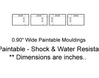 Half Wall Wainscoting Kit , Ready Cut Wall Molding Kit , Accent wall Kit , Factory Primed Wall Trim Kit