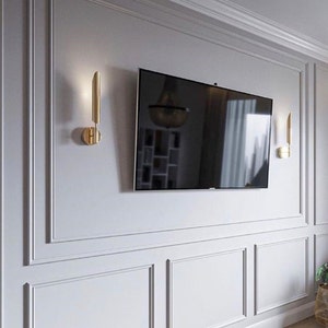 Wall Moulding Kit for TV Unit , Wainscoting panelling , Wall Molding Package , Ready Cut Bespoke Panels