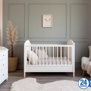 Ready-to-install Wall Molding Package, Baby Room Pre-cut Factory Primed Wainscoting Kit, Accent Wall DIY